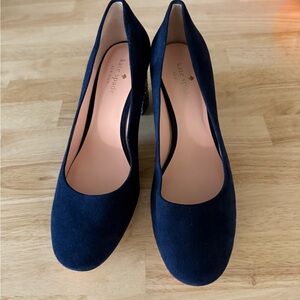 Kate Spade Dark Blue Suede Heels